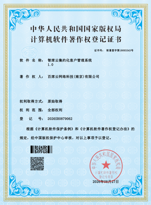 智席云集约化客户管理系统