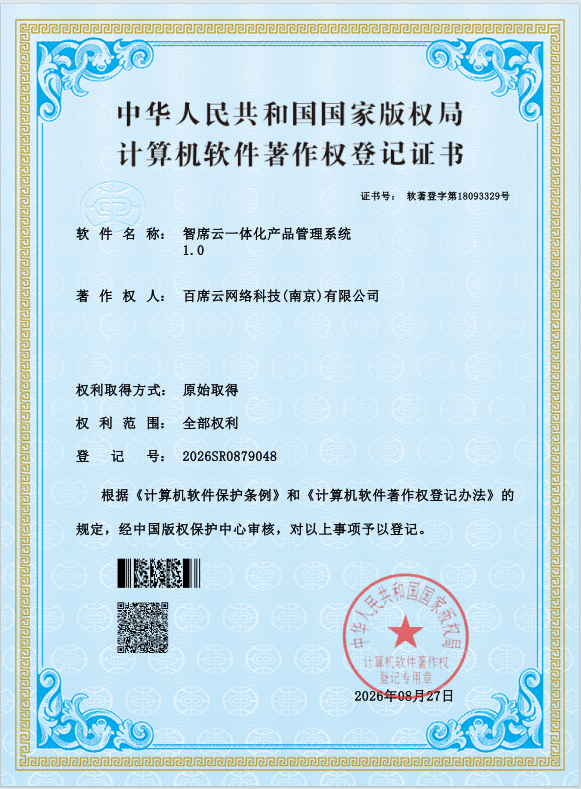智席云一体化产品管理系统